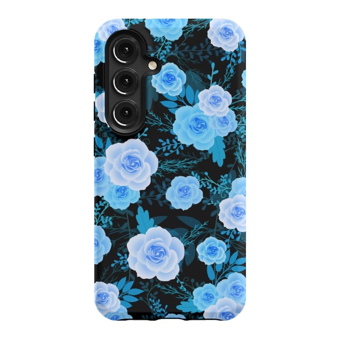 Galaxy S24 StrongFit Blue purple roses by Jms