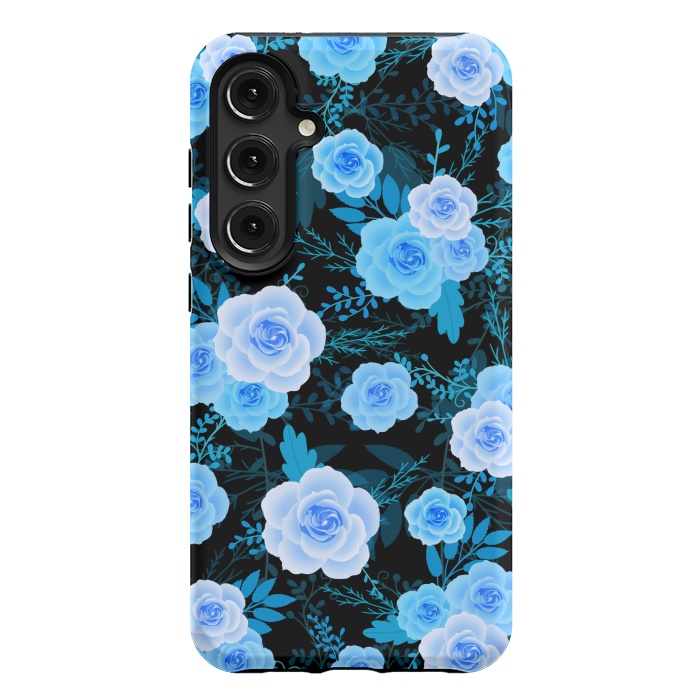 Galaxy S24 Plus StrongFit Blue purple roses by Jms