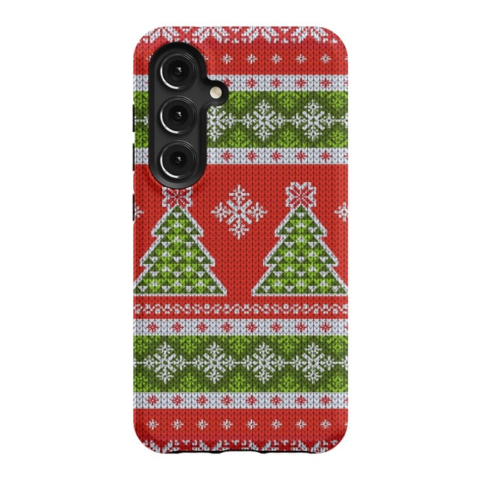 Galaxy S24 StrongFit Ugly christmas sweater pattern  by Winston