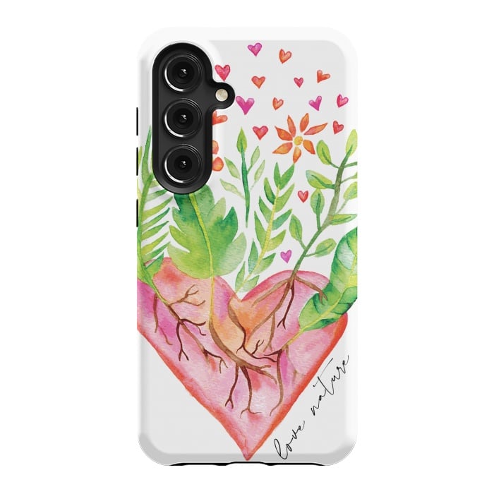 Galaxy S24 StrongFit Love Nature by Pom Graphic Design