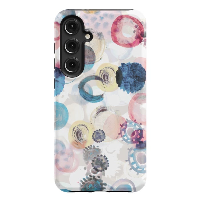 Galaxy S24 Plus StrongFit Colorful painted spots by Oana 