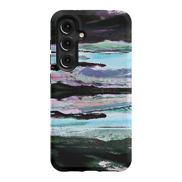 Galaxy S24 StrongFit Mountain landscape textured modern painting by Oana 