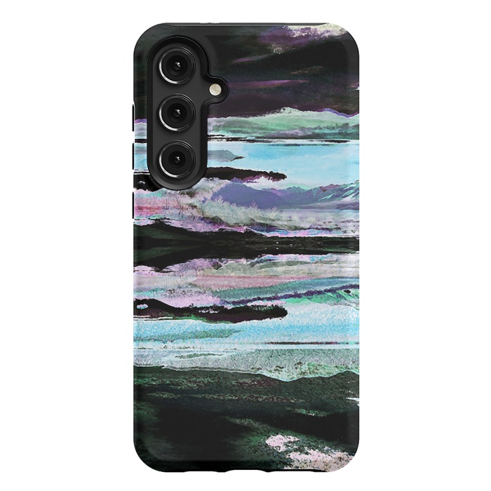 Galaxy S24 Plus StrongFit Mountain landscape textured modern painting by Oana 