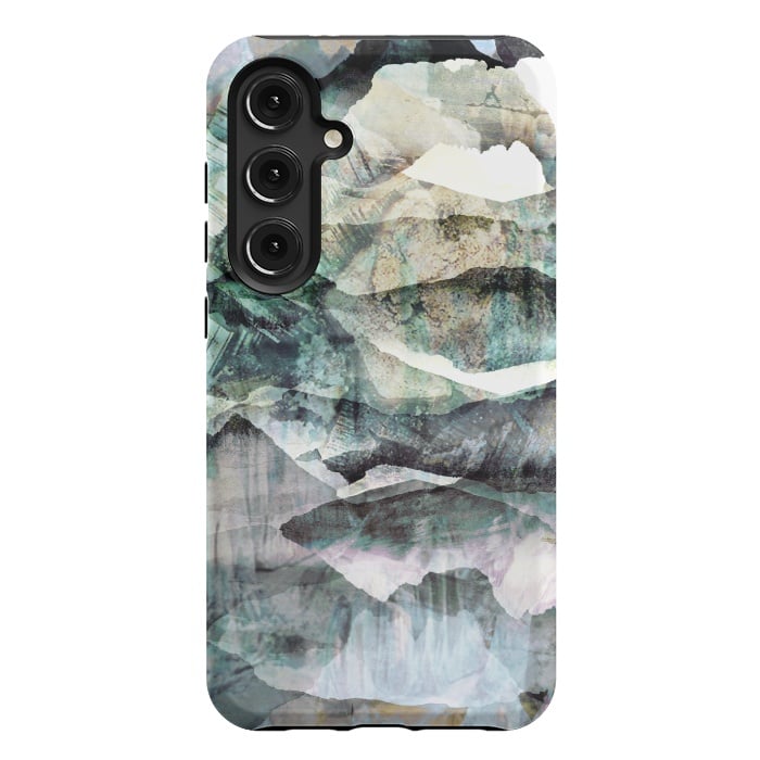 Galaxy S24 Plus StrongFit Faded stylised mountain landscape by Oana 