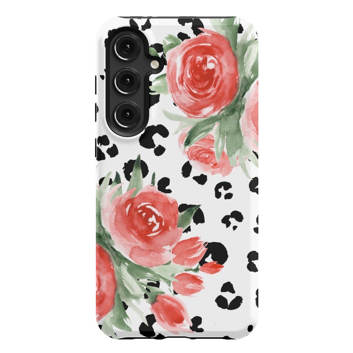 Galaxy S24 Plus StrongFit Roses and leopard by Julia Badeeva