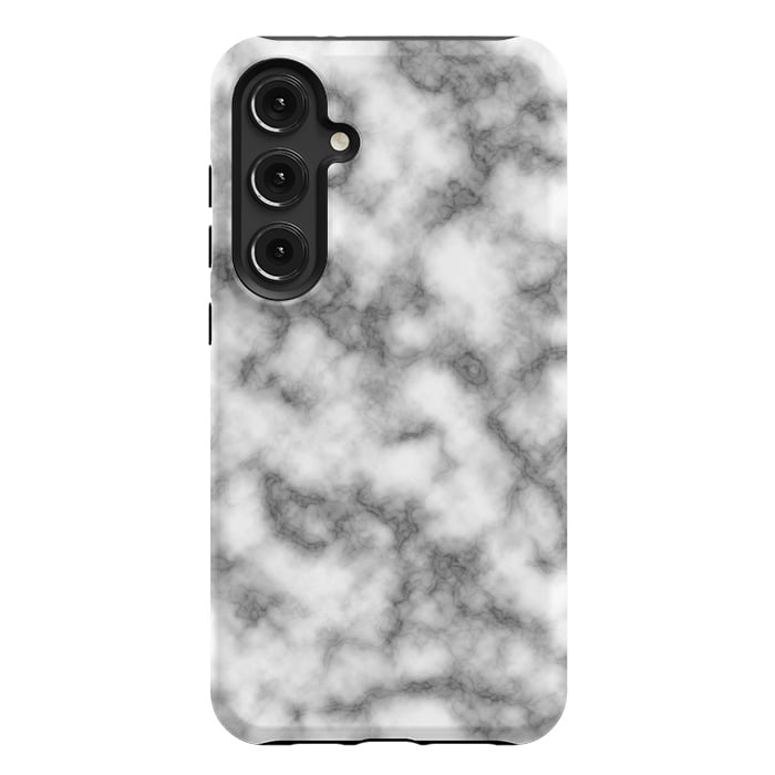 Galaxy S24 Plus StrongFit Black and White Marble Texture by Julie Erin Designs
