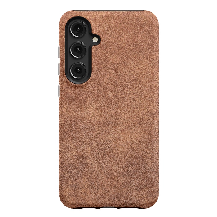 Galaxy S24 Plus StrongFit Brown leather texture  by Winston
