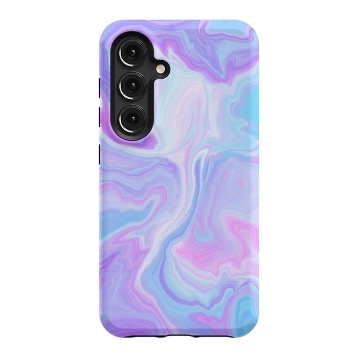 Galaxy S24 StrongFit Blue pink purple marble by Jms