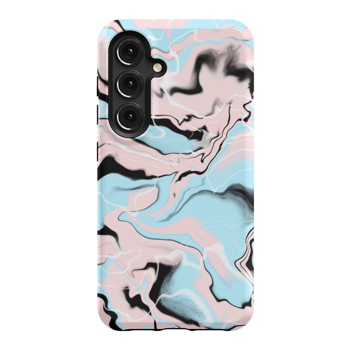 Galaxy S24 StrongFit Marble blue peach by Jms