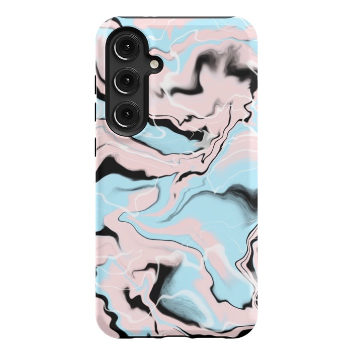 Galaxy S24 Plus StrongFit Marble blue peach by Jms