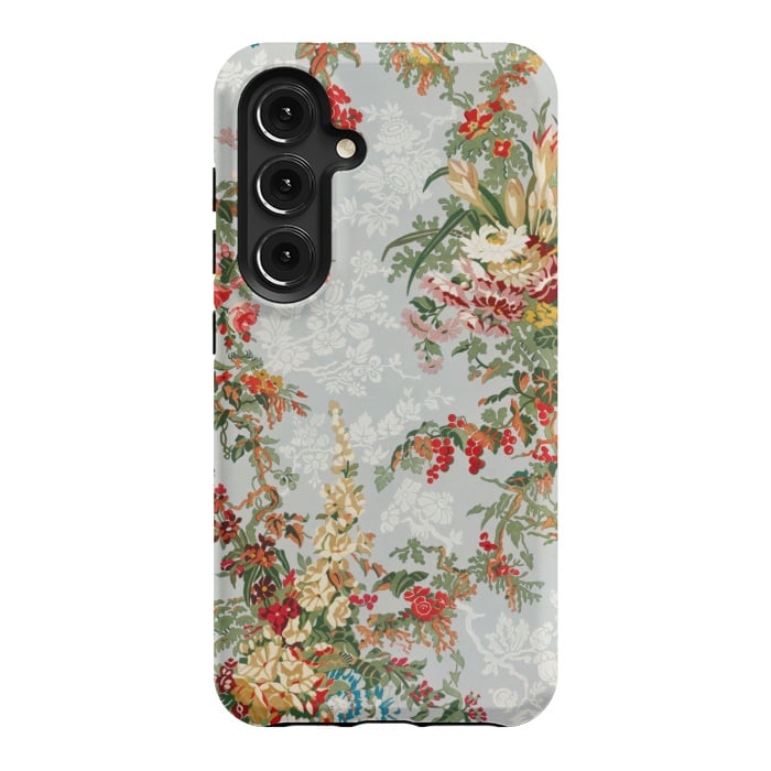 Galaxy S24 StrongFit Industrial Floral Print by Zala Farah