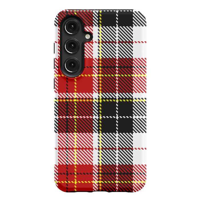 Galaxy S24 Plus StrongFit RED AND  BLACK CHECKS by MALLIKA