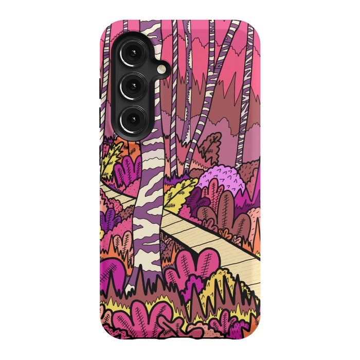 Galaxy S24 StrongFit The pink forest walk by Steve Wade (Swade)