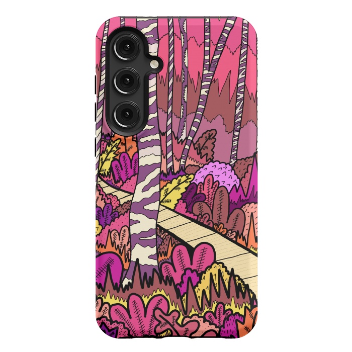 Galaxy S24 Plus StrongFit The pink forest walk by Steve Wade (Swade)