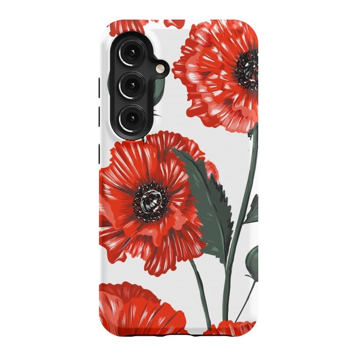 Galaxy S24 StrongFit red poppy by haroulita