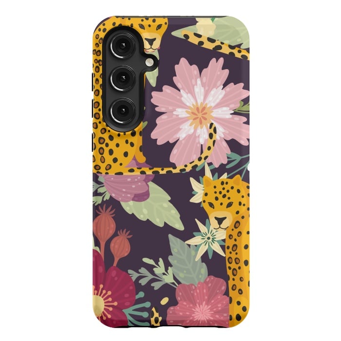 Galaxy S24 Plus StrongFit floral leopard by haroulita