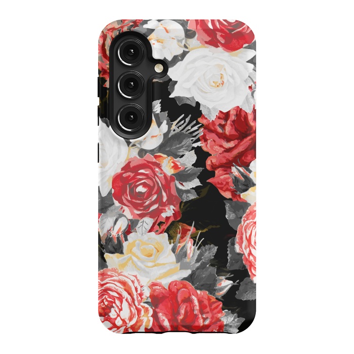 Galaxy S24 StrongFit Red and white roses by Oana 