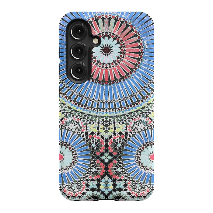 Galaxy S24 StrongFit Colorful Moroccan inspired mosaic tiles by Oana 
