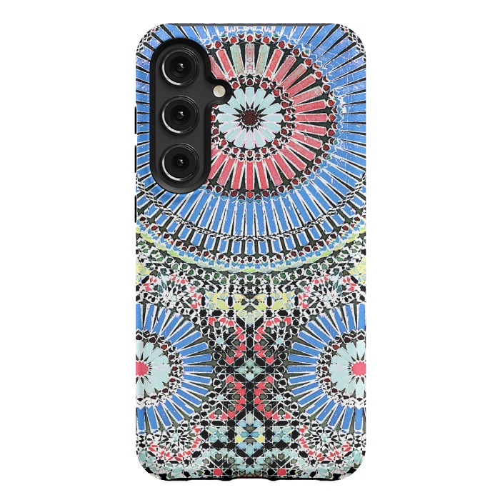 Galaxy S24 Plus StrongFit Colorful Moroccan inspired mosaic tiles by Oana 