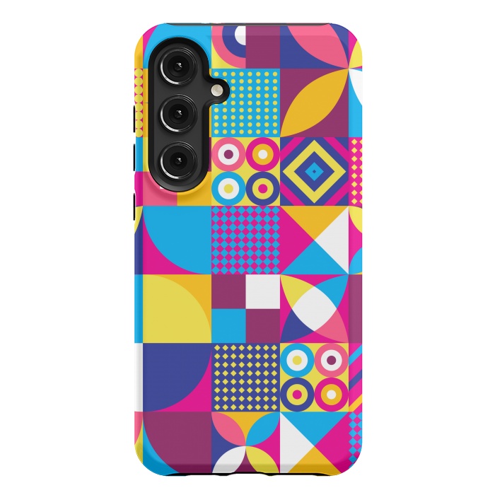 Galaxy S24 Plus StrongFit multi colour abstract pattern 3  by MALLIKA