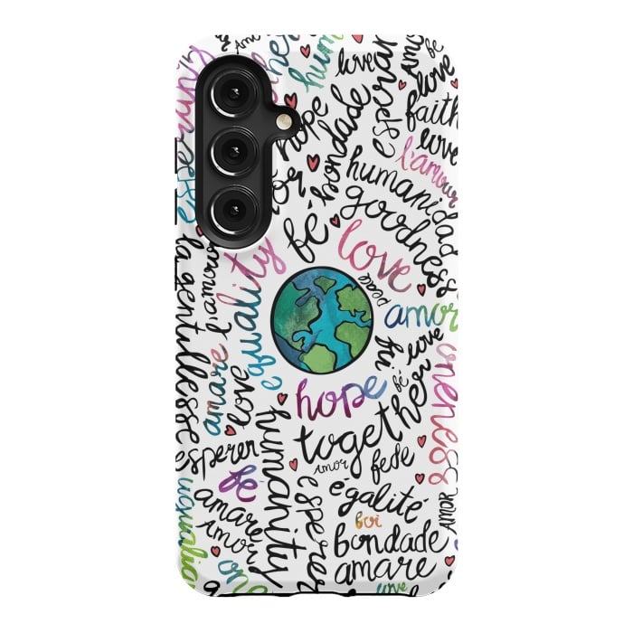 Galaxy S24 StrongFit Inspirational World II by Pom Graphic Design