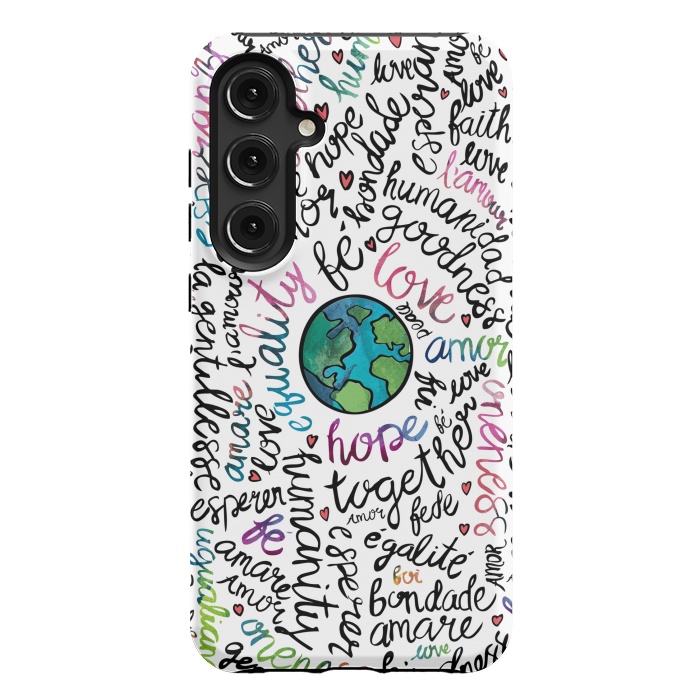 Galaxy S24 Plus StrongFit Inspirational World II by Pom Graphic Design