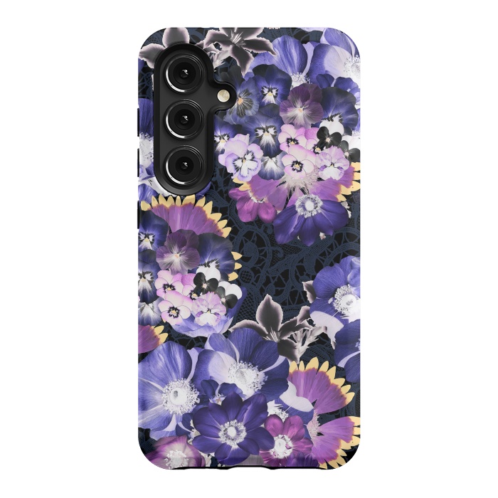 Galaxy S24 StrongFit Purple flowers collage by Oana 