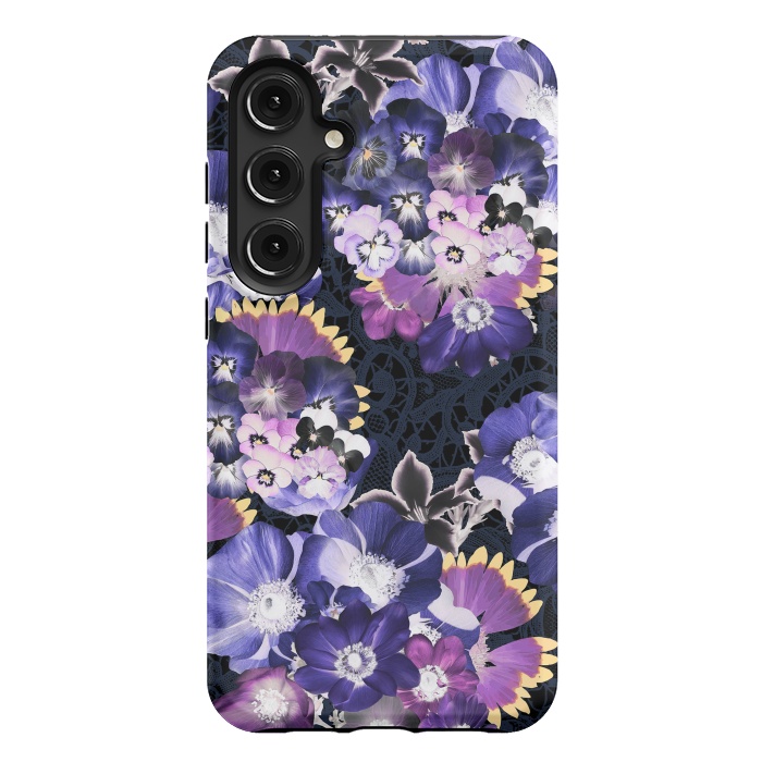 Galaxy S24 Plus StrongFit Purple flowers collage by Oana 
