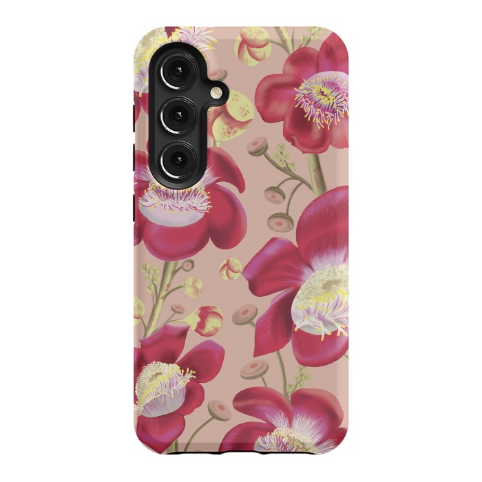 Galaxy S24 StrongFit Cannonball Tree Pattern - Blush by Anis Illustration