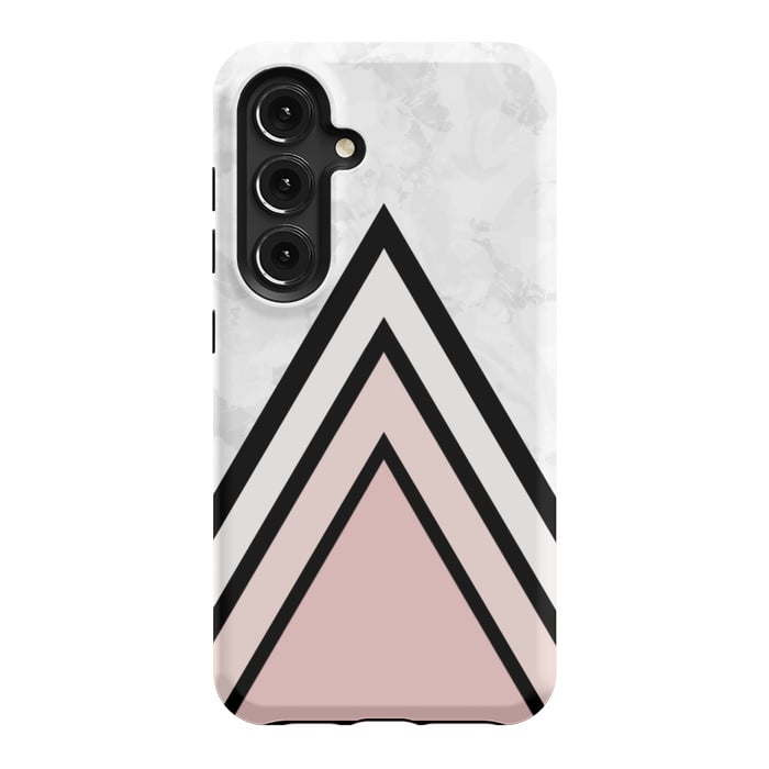 Galaxy S24 StrongFit Black pink triangles by Jms
