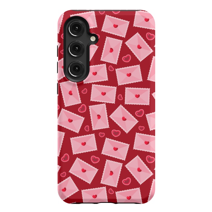 Galaxy S24 Plus StrongFit PINK LOVE LETTERS  by MALLIKA