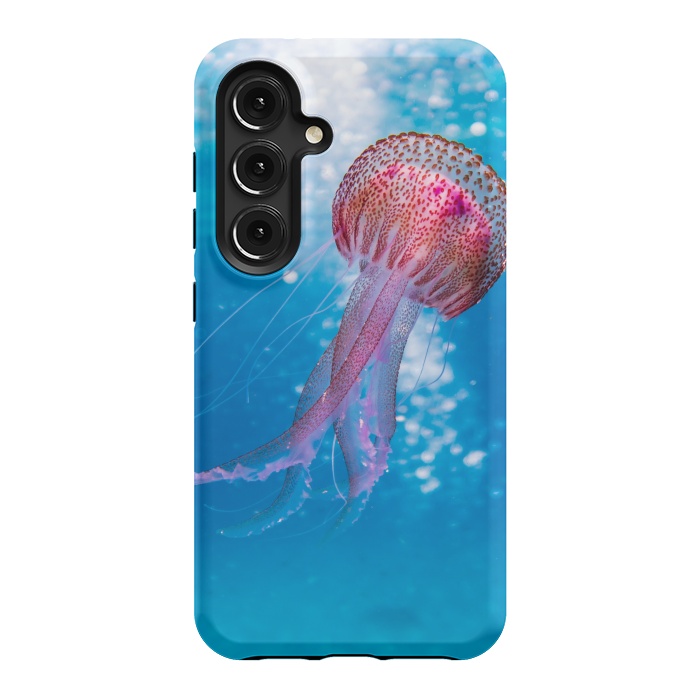 Galaxy S24 StrongFit Shallow Focus Photo of Pink and Brown Jellyfish by Winston