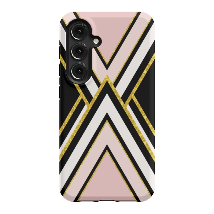 Galaxy S24 StrongFit Pink gold geometric by Jms