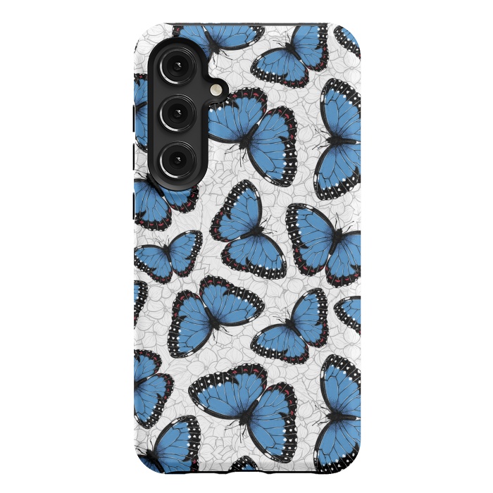Galaxy S24 Plus StrongFit Blue morpho butterflies by Katerina Kirilova