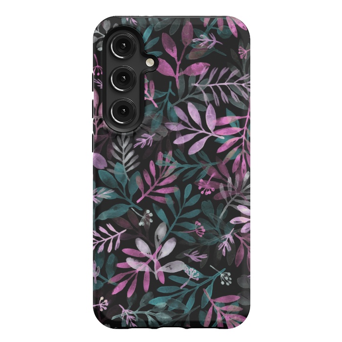 Galaxy S24 Plus StrongFit pink and green branches by Alena Ganzhela