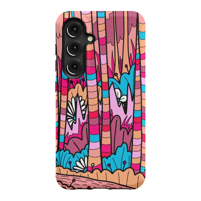 Galaxy S24 StrongFit Stripe line forest by Steve Wade (Swade)