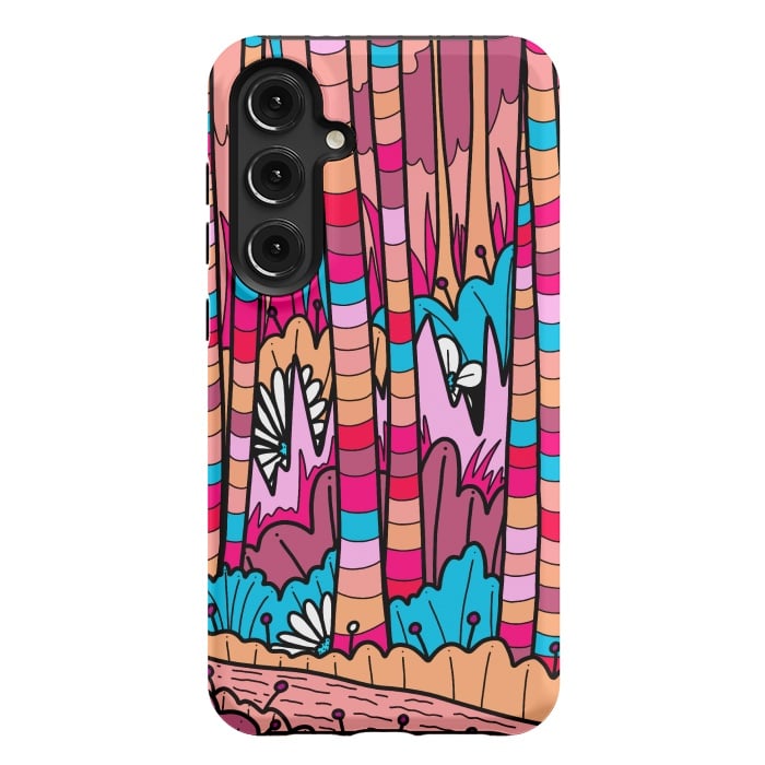 Galaxy S24 Plus StrongFit Stripe line forest by Steve Wade (Swade)