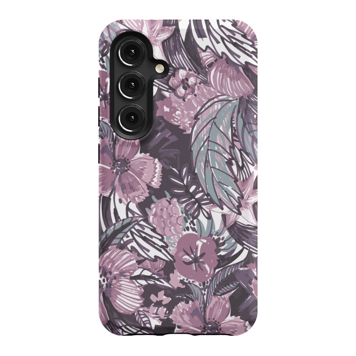 Galaxy S24 StrongFit Modern sketched flower bouquet by Oana 