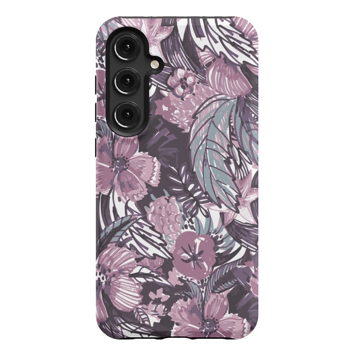 Galaxy S24 Plus StrongFit Modern sketched flower bouquet by Oana 