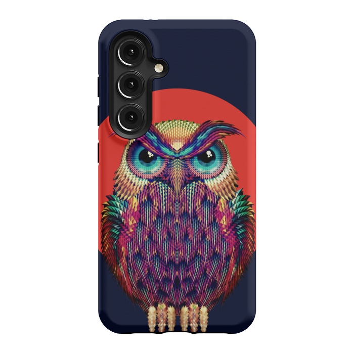 Galaxy S24 StrongFit Geometric Owl by Ali Gulec