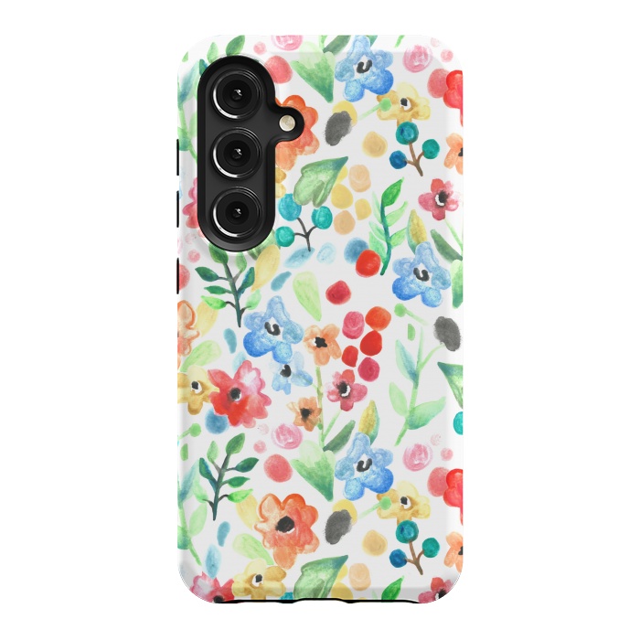 Galaxy S24 StrongFit Flourish - Watercolour Floral by Tangerine-Tane