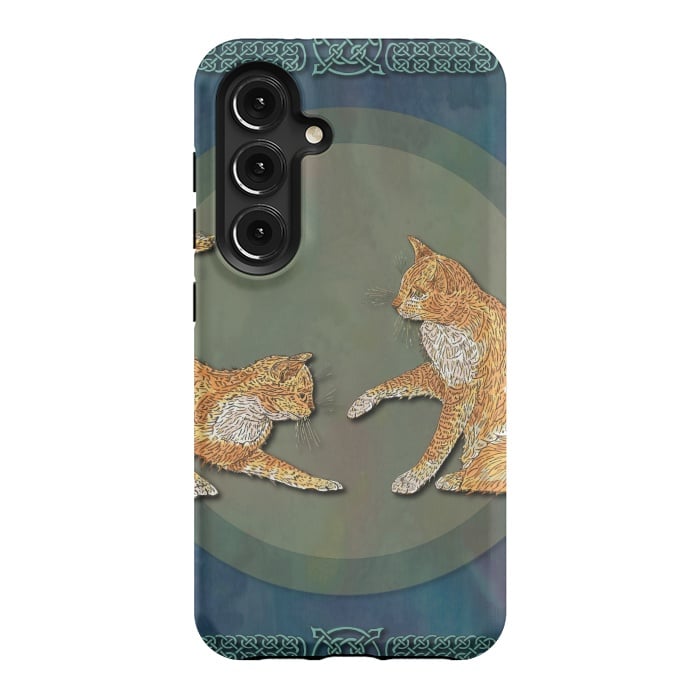 Galaxy S24 StrongFit Ginger Cats by Lotti Brown