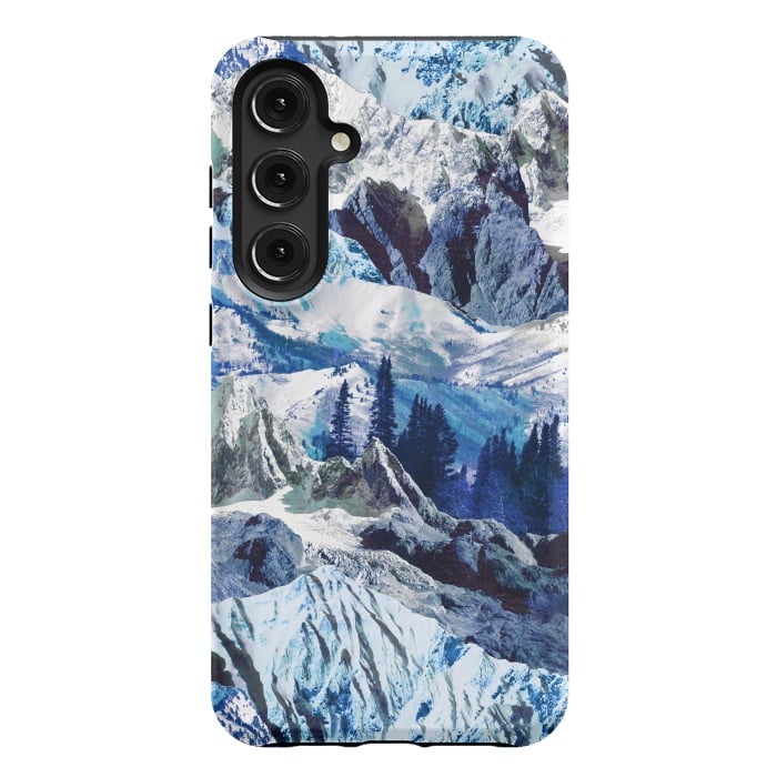 Galaxy S24 Plus StrongFit Blue mountains landscape art by Oana 