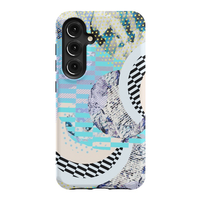 Galaxy S24 StrongFit Abstract geometric Memphis Art Deco design by Oana 