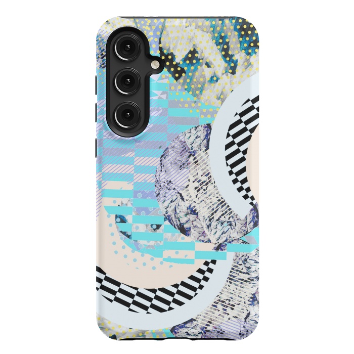Galaxy S24 Plus StrongFit Abstract geometric Memphis Art Deco design by Oana 
