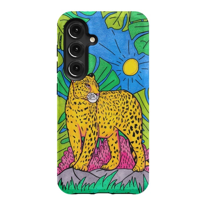 Galaxy S24 StrongFit Jungle leopard by Steve Wade (Swade)