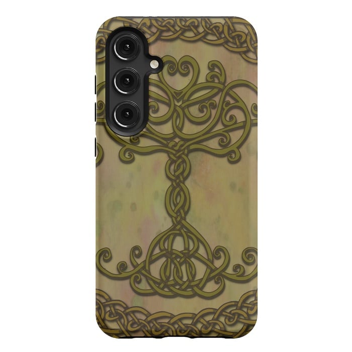 Galaxy S24 Plus StrongFit Celtic Tree of Life I by Lotti Brown