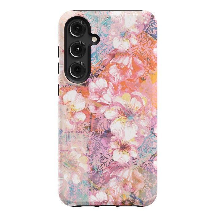 Galaxy S24 Plus StrongFit Colorful brushed roses painting by Oana 