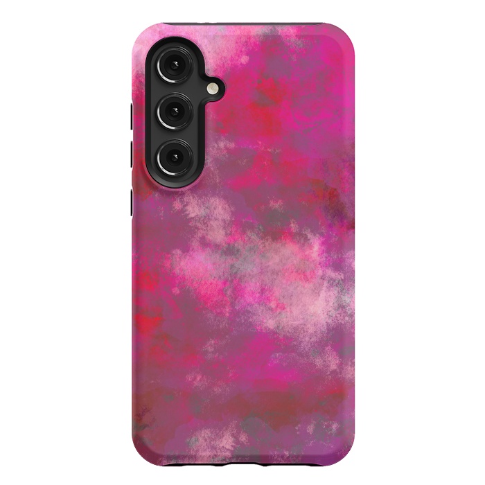 Galaxy S24 Plus StrongFit Pink abstract watercolor by Josie