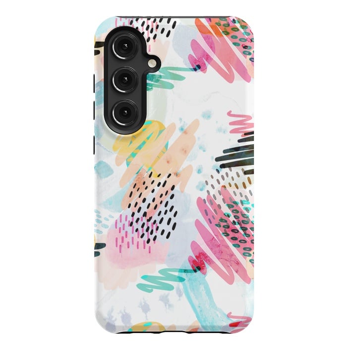Galaxy S24 Plus StrongFit Fun colorful summer doodles by Oana 